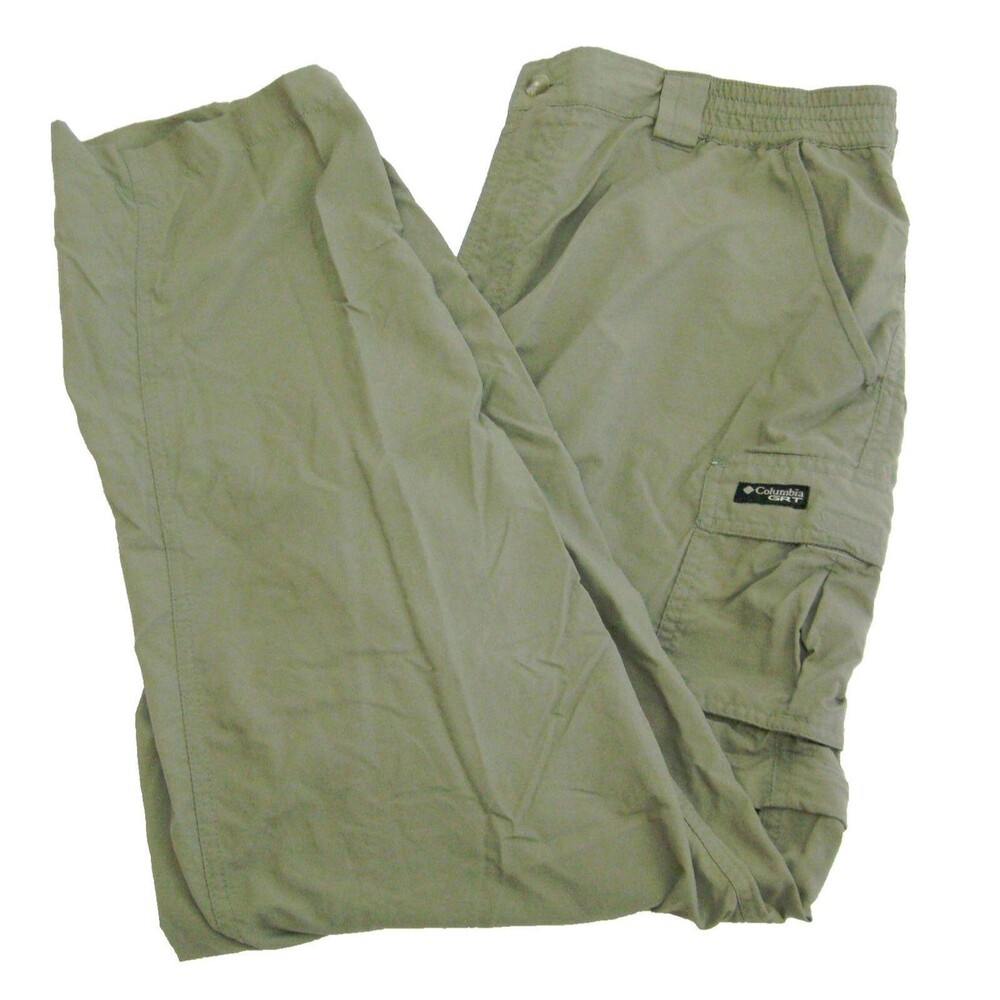 COLUMBIA Women's (Size XL) Green Convertible Hiking Pants Shorts 5 Pockets Nylon